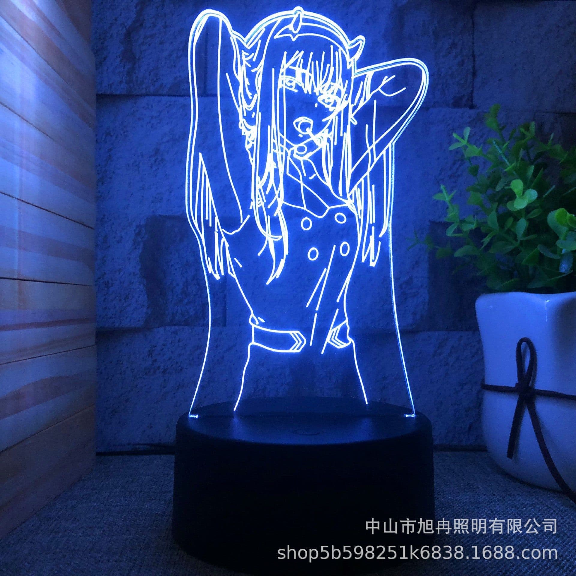 image-3D Night Light LED USB Desk Lamp Touch Remote Control Modern Minimalist