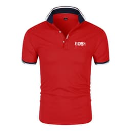 image-Men's & Women's Milk Fiber Polo Shirt, Short Sleeve, 4XL Blue Black