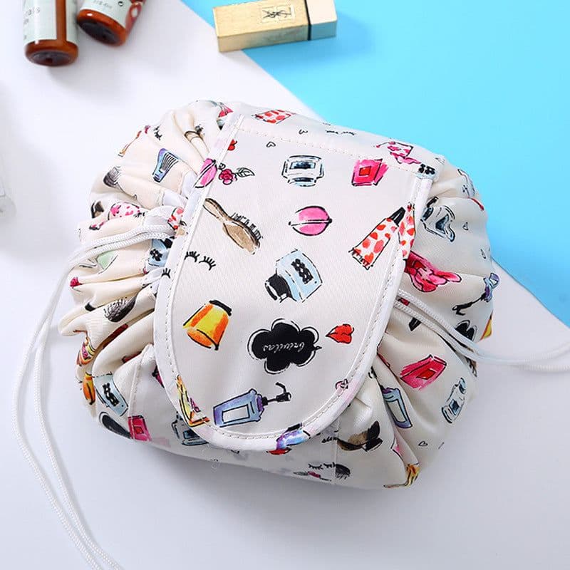 image-Rishang Cosmetic Bag - Navy Blue Flamingo Oxford