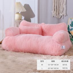 image-LEZIZI XXL Warm Cat Sofa - Flannel Pet Kennel Bed Mat Universal Cat Supplies