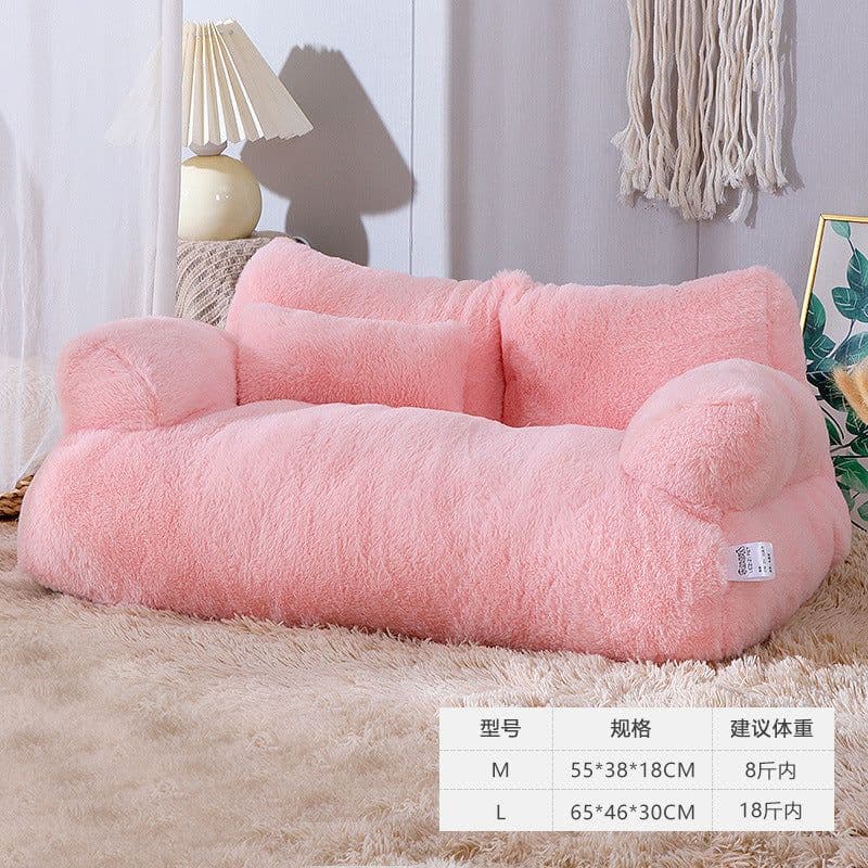 image-LEZIZI XXL Warm Cat Sofa - Flannel Pet Kennel Bed Mat Universal Cat Supplies