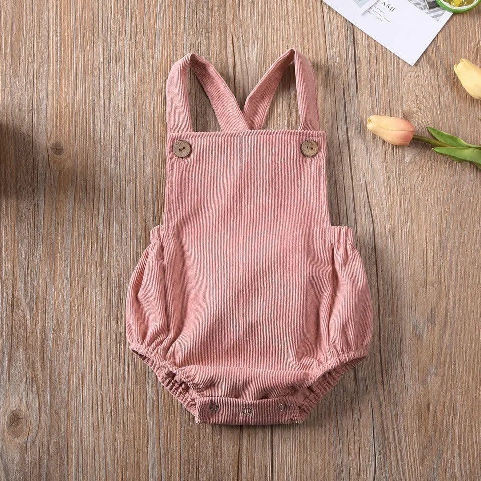 image-Bamboo Fiber Romper - Pink Sleeveless 100cm