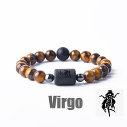 image-Tiger Eye Stone Zodiac Bracelet - Natural Stone Beaded