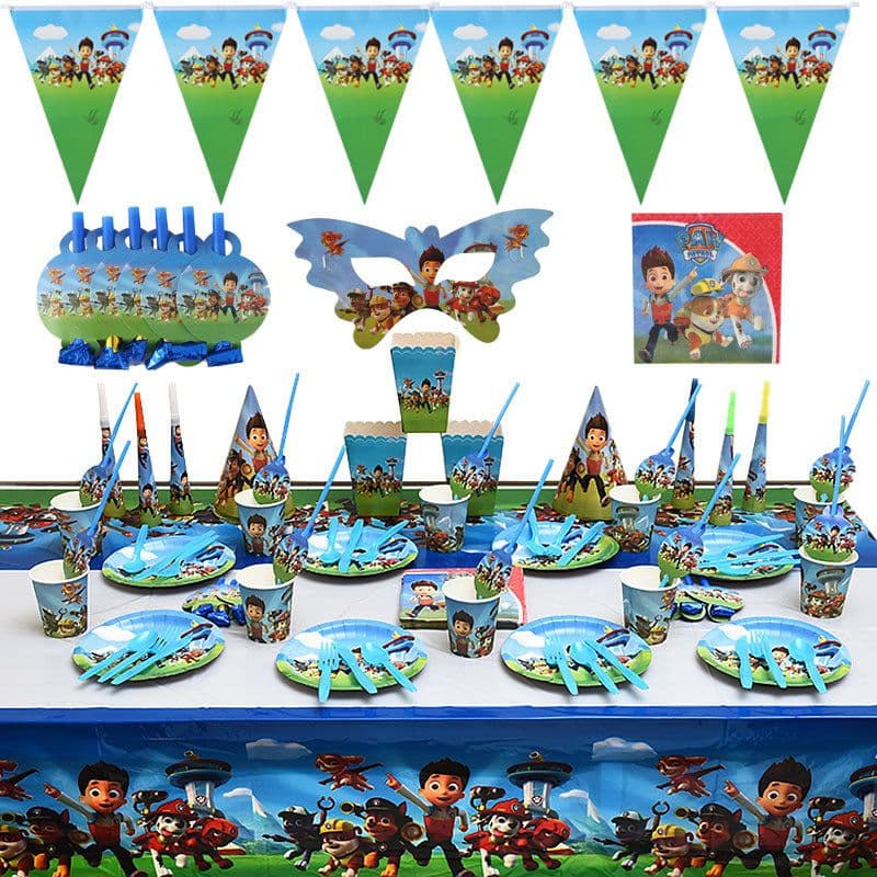 image-Kids Paper Cups & Plates - Dog Party Supplies 16 Set