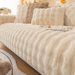 image-Sofa Cushion Cover Flannel White 75cm Modern