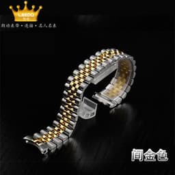 image-Alternative Langdong watch strap labor log type watch with steel strap stainless steel bracelet 13 17 20 21mm