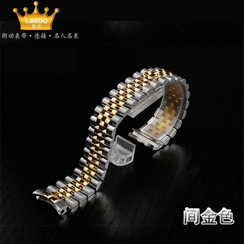 image-Alternative Langdong watch strap labor log type watch with steel strap stainless steel bracelet 13 17 20 21mm