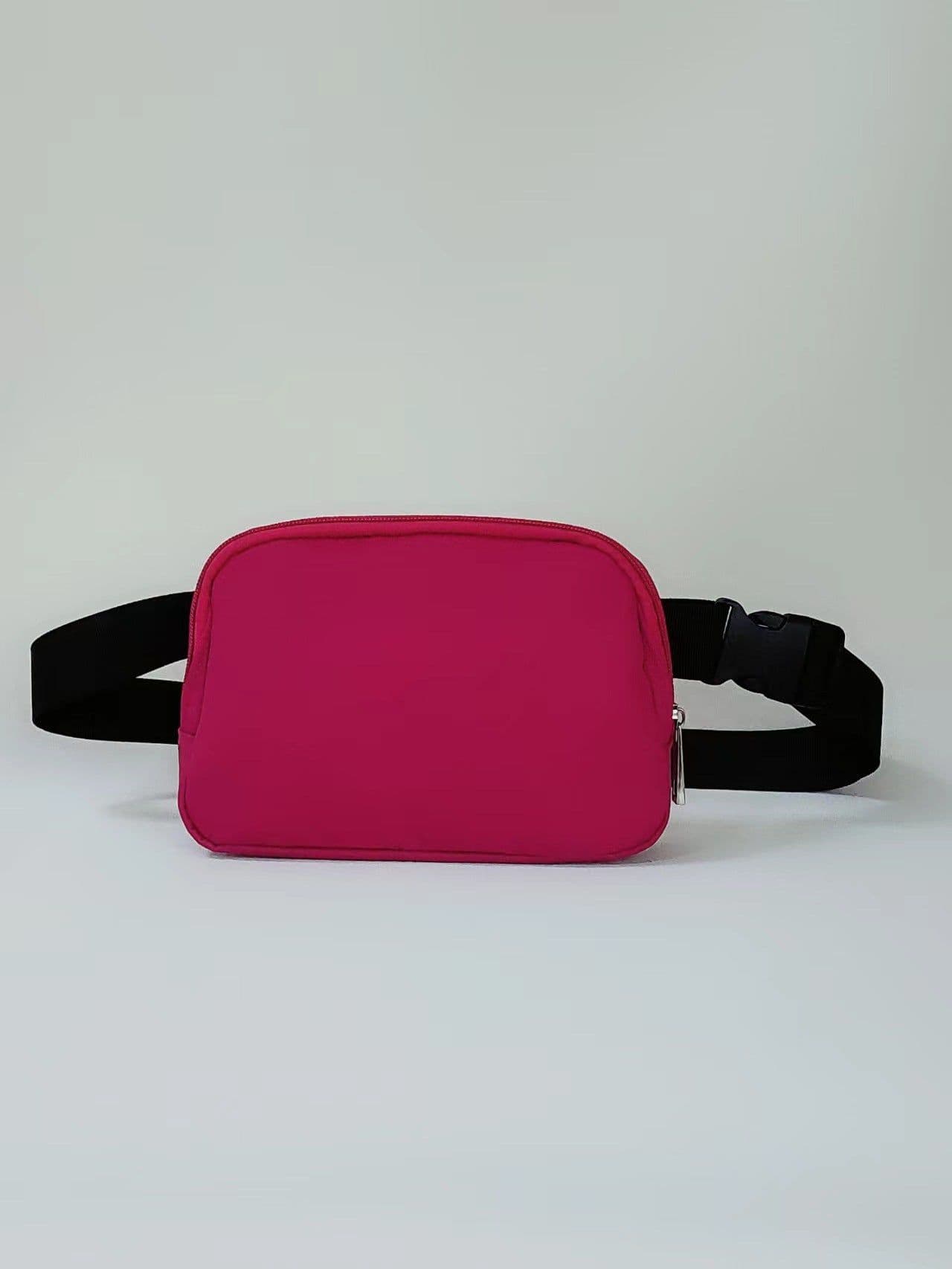 image-Sports Fitness Waist Bag - Orange Nylon Unisex