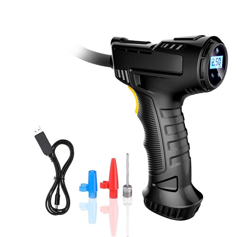 image-Wireless Digital Air Pump, 120W, USB/Wired Car Tire Inflation, 45L/min Flow
