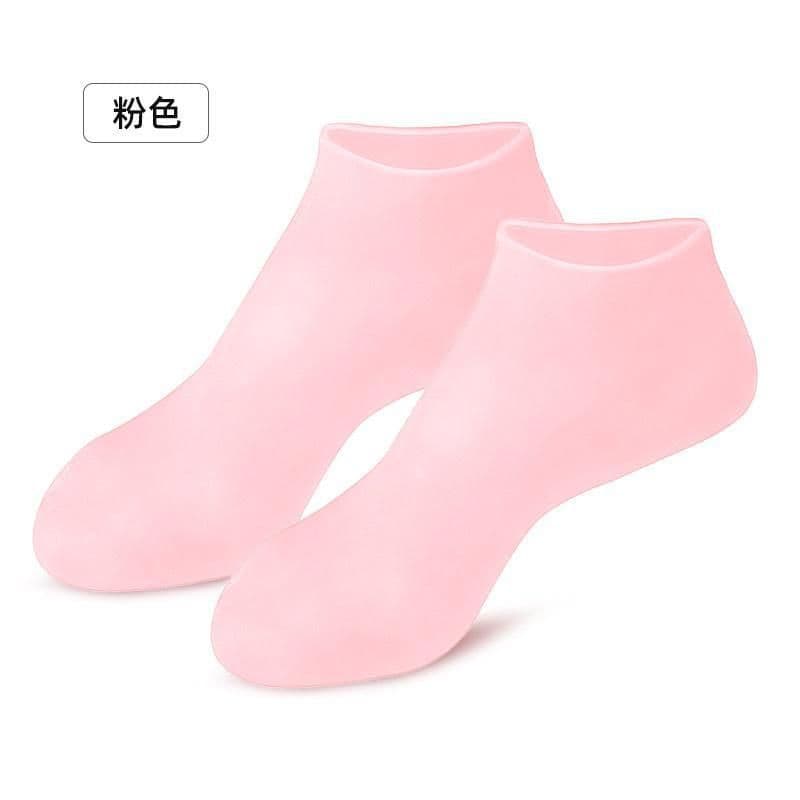 image-Qiao Le Pink Moisturizing Foot Covers - Beach Socks, Soft Callus Care