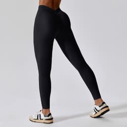 image-Zechuang Seamless Yoga Pants Women High Waist Black