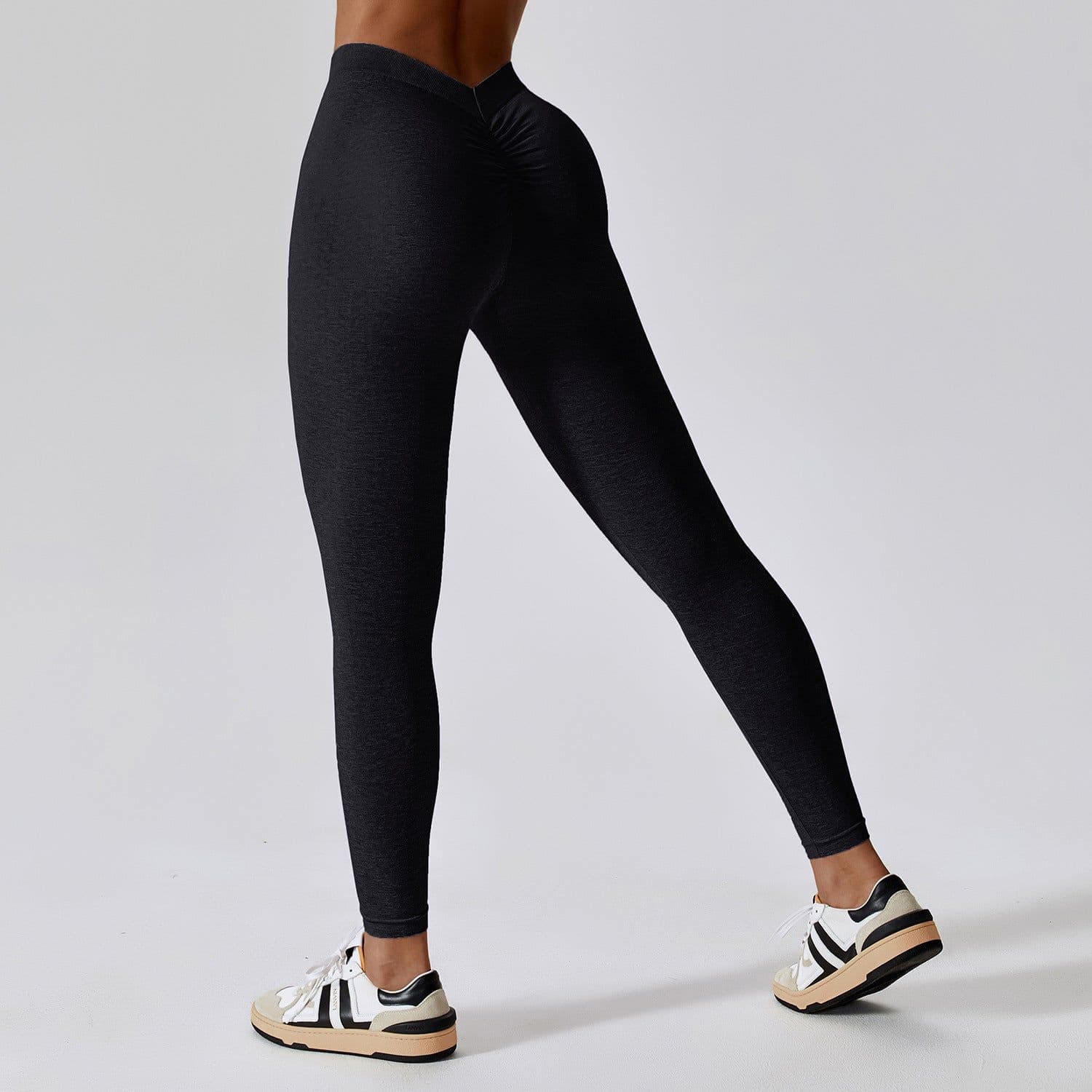 image-Zechuang Seamless Yoga Pants Women High Waist Black