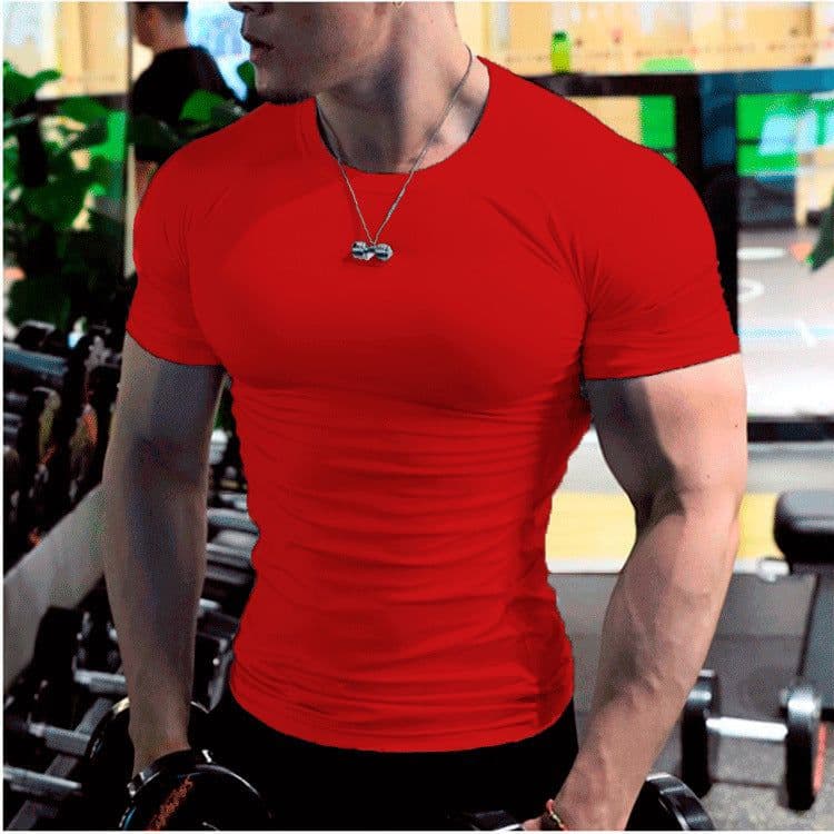image-Men's Fitness T-Shirt Royal Blue 5XL Quick-Dry