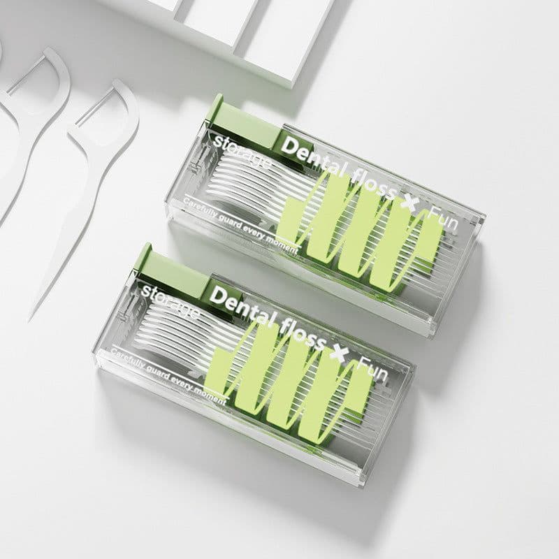 image-Portable Dental Floss Box - Pop-Up 10 Pack