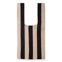 image-2021 Japan and South Korea cross-border checkerboard contrast color knitted shoulder tote bag woven tote bag shoulder underarm bag women