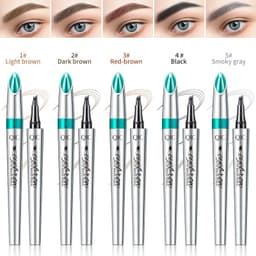 image-Cross-border QIC Japanese four-head eyebrow pencil imitation wild eyebrow waterproof non-smudge four-claw forked liquid eyebrow pencil
