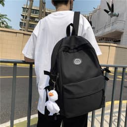 image-School bag female Korean version of Harajuku ulzzang high school college student backpack male large capacity ins wind couple shoulder bag female
