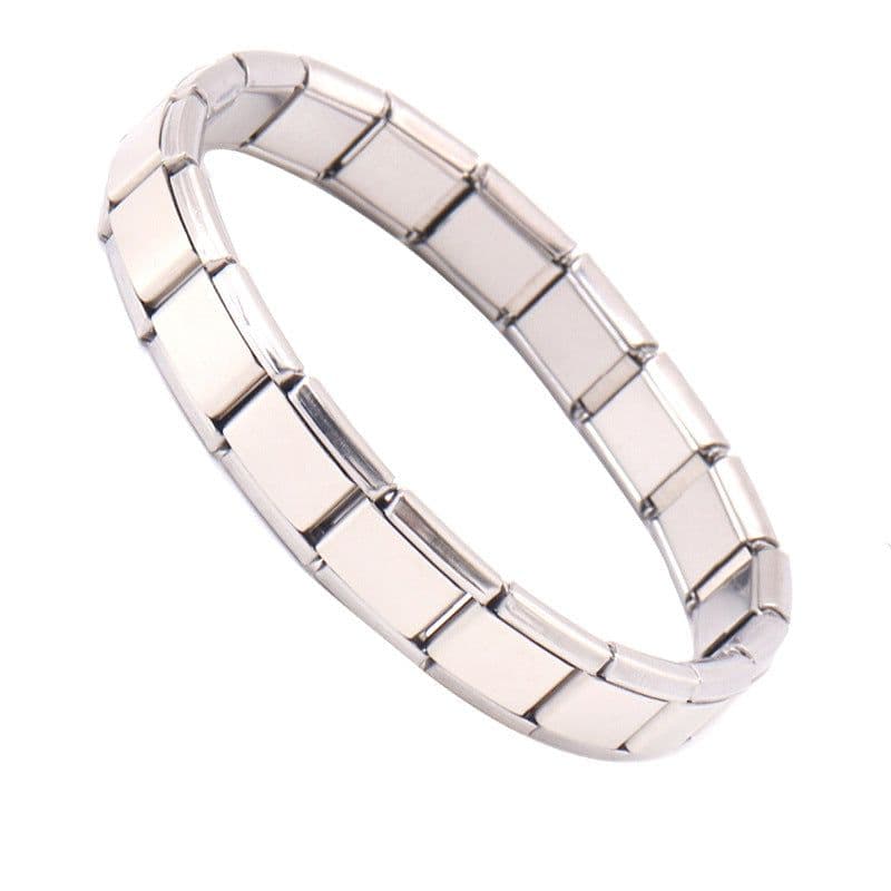 image-Stainless Steel Bracelet - Silver Detachable Unisex