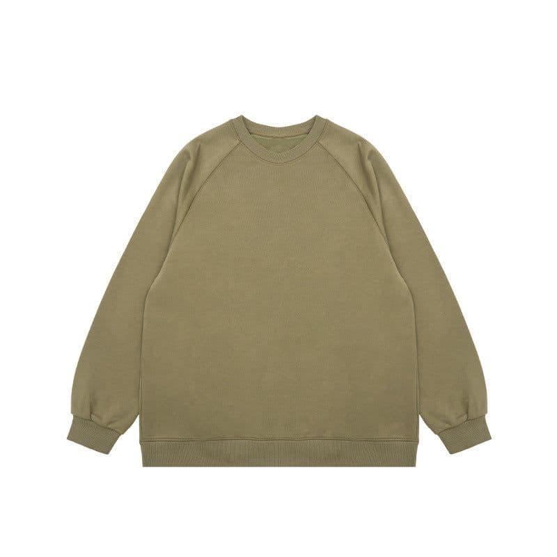 image-INF Men's Raglan Sweatshirt Black Loose 330g