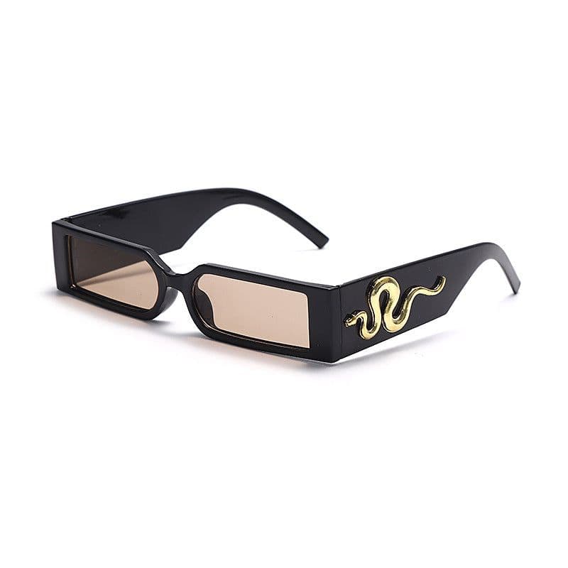 image-Diamond Snake Sunglasses - Retro Hip-Hop Square