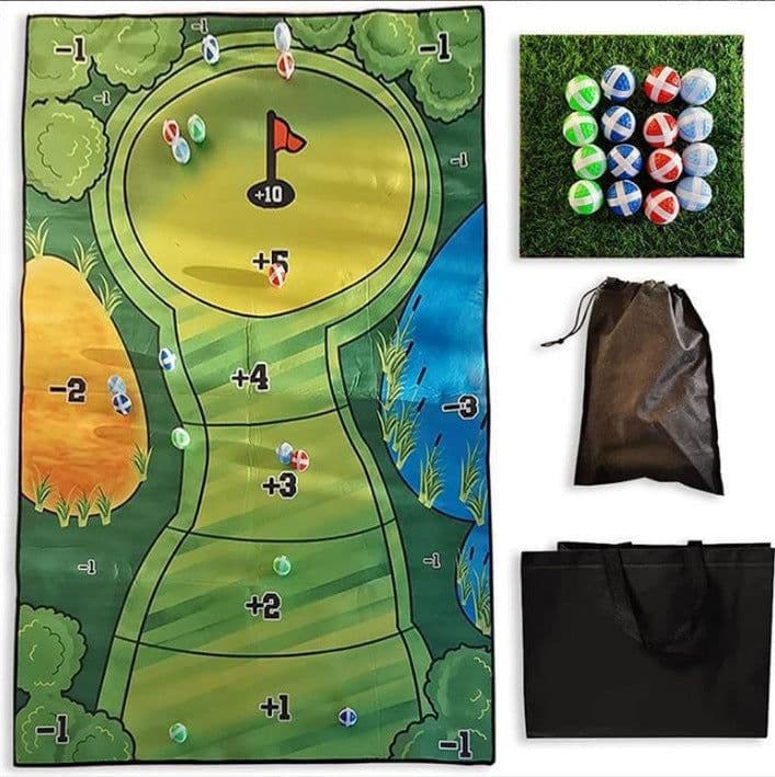image-Golf Batting Mat - Casual Game Set 3 Clubs