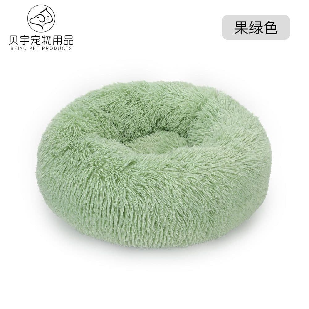 image-Plush cat litter kennel round removable and washable kennel winter warmth pet supplies bed dog bed kennel
