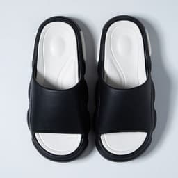 image-Grey Flip Flop Slippers Size 44/45 - EVA Sole, Warm