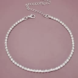 image-Rhinestone Clavicle Necklace - Gold Light Luxury