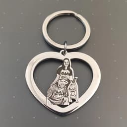 image-Pet Photo Keychain - Titanium Steel Customizable
