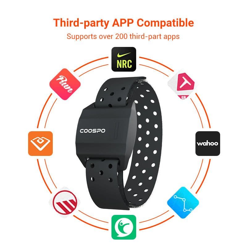 image-COOSPO HW706 Heart Rate Monitor Armband Black