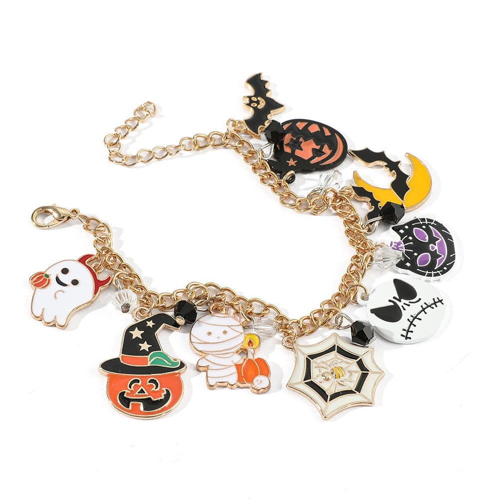 image-Bosu Halloween Bracelet - Pumpkin Spider Bat Ghost