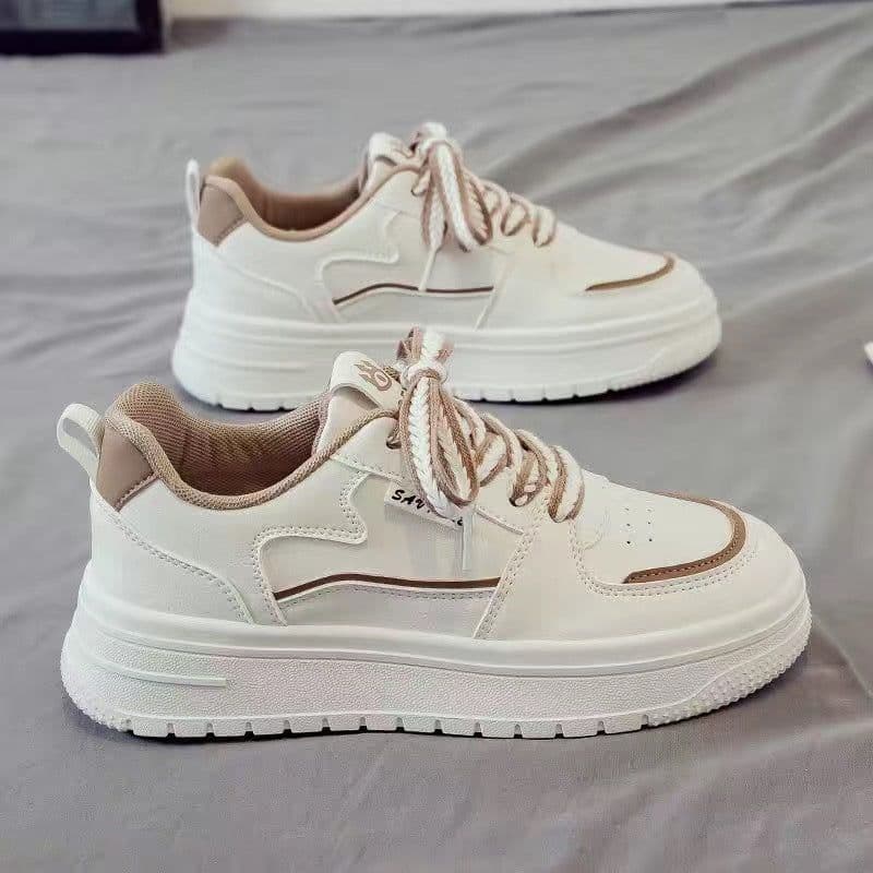 image-2023 spring new all-match small white shoes women's sports casual daddy shoes ins trendy thick-soled net red board shoes