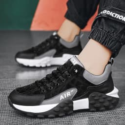 image-Men's Sports Casual Shoes - Black Size 44