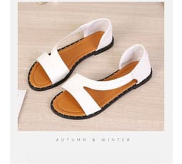 image-Women's Roman Sandals - White Fish Mouth Size 43
