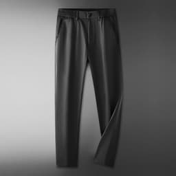 image-2023 Spring Ice Silk Casual Pants Trousers Men's Pants-808-Young and middle-aged men's clothing for high school students