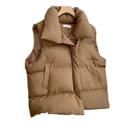 image-Cotton vest women's 2022 autumn and winter Korean version of the small fragrance stand-up collar new sleeveless cotton vest vest wearing vest jacket trendy