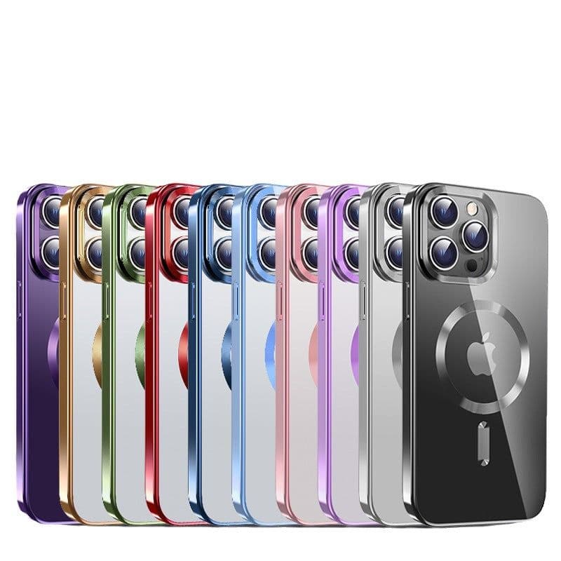 image-Aibairuixin iPhone 13 14 Transparent Case, Anti-Drop, Magnetic Suction