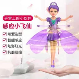 image-Flying Fairy Doll RC Aircraft - Blue Induction Toy