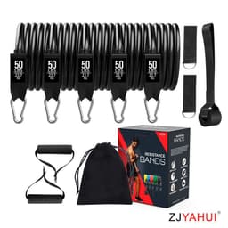image-Cross-border direct supply of 11-piece tension rope set, fitness resistance band set, training elastic band, TPE latex tensioner