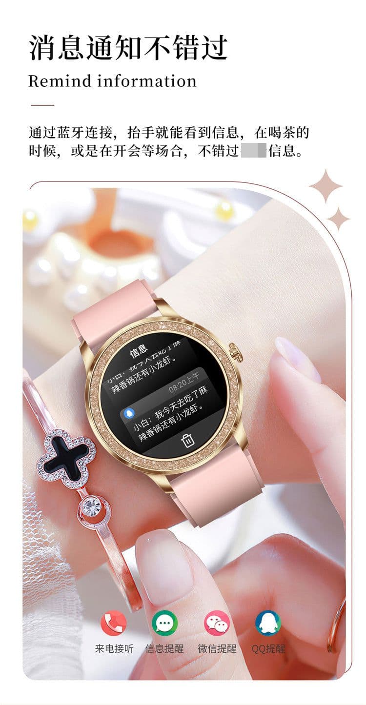 image-Y32 Smart Watch - Heart Rate Blood Pressure Black