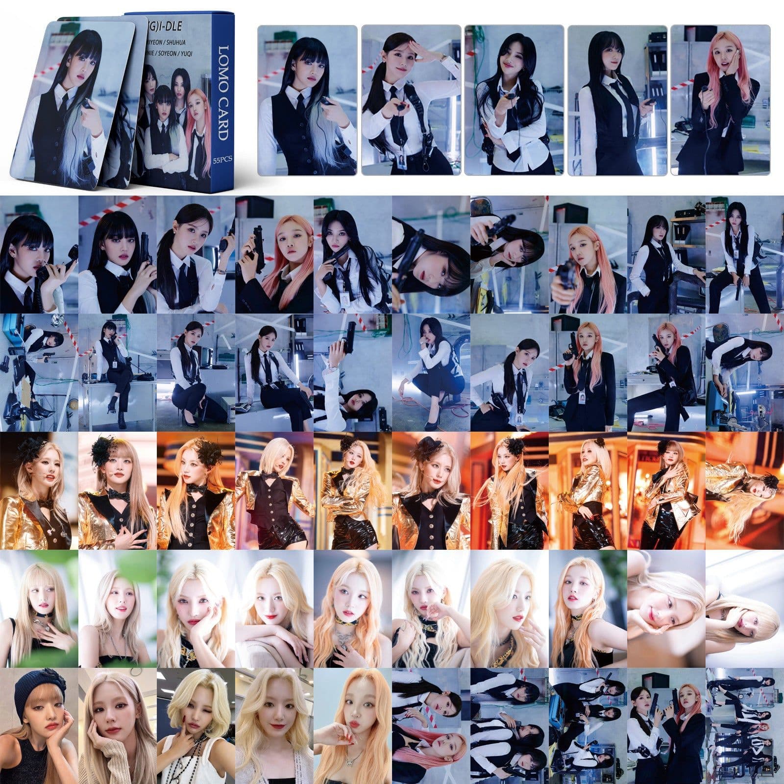 image-(G)I-DLE 55 Photo Cards LOMO Set - Yuqi Shuhua Miyeon
