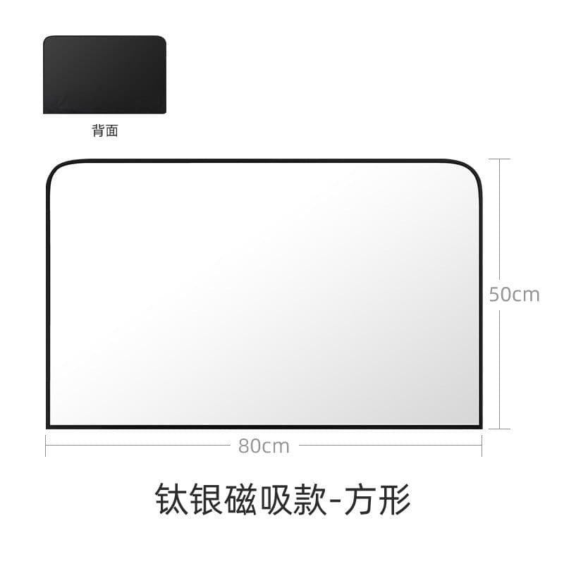image-Magnetic Opaque Black Car Sunshades - 10 Strong Magnets Included