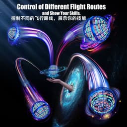 image-Flying Ball Toy - Blue Remote Control Gyro
