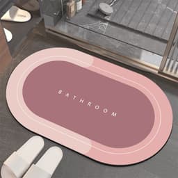 image-Bathroom Absorbent Velvet Mat - Quick-Drying - 4'x8'