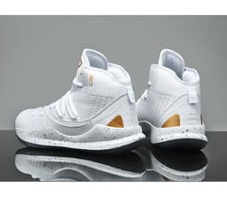 image-Youth Basketball Shoes - Gray Leather Unisex Size 36