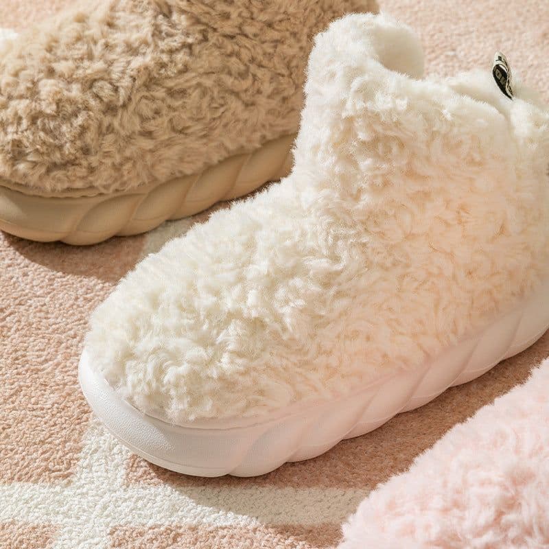 image-Peach·Yin Cotton Slippers - Bean Paste 44-45