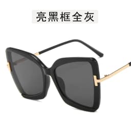 image-Big Frame T Shaped Cat Eye Sunglasses For Women Colorful Butterfly Style