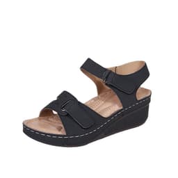 image-Roman Sandals Women Velcro Black Size 43