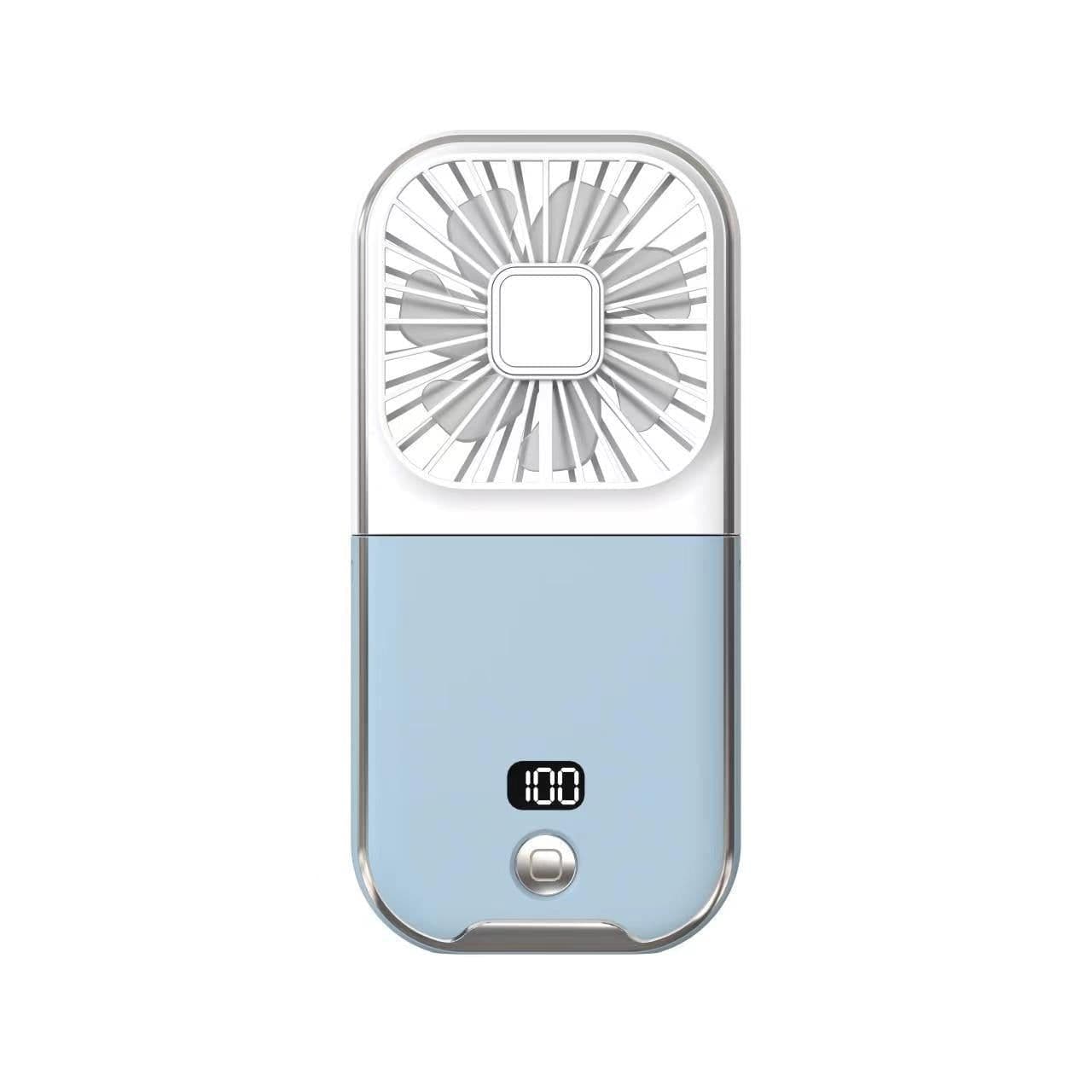 image-Handheld Fan Portable USB 2000mAh Black Folding