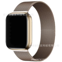 image-Apple Watch iWatch Ultra Milanese Magnetic Strap - Stainless Steel Brown 42mm